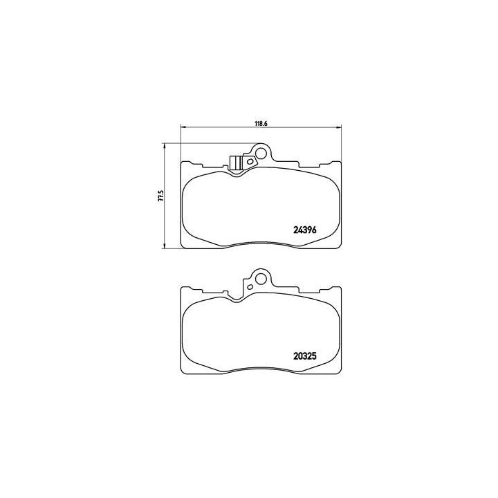 Stabdžių trinkelių rinkinys, diskinis stabdys BREMBO P 83 072