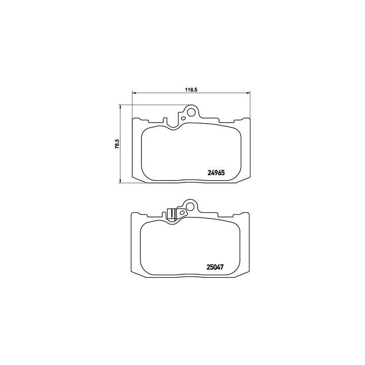 Stabdžių trinkelių rinkinys, diskinis stabdys BREMBO P 83 131