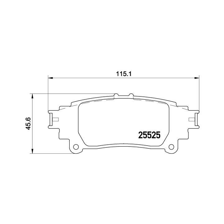 Stabdžių trinkelių rinkinys, diskinis stabdys BREMBO P 83 132