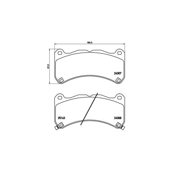 Stabdžių trinkelių rinkinys, diskinis stabdys BREMBO P 83 146