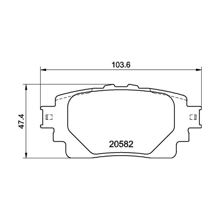 Stabdžių trinkelių rinkinys, diskinis stabdys BREMBO P 83 174