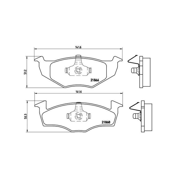 Stabdžių trinkelių rinkinys, diskinis stabdys BREMBO P 85 031