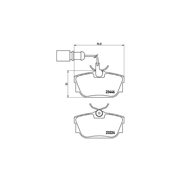 Stabdžių trinkelių rinkinys, diskinis stabdys BREMBO P 85 059