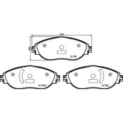 Stabdžių trinkelių rinkinys, diskinis stabdys BREMBO P 85 166