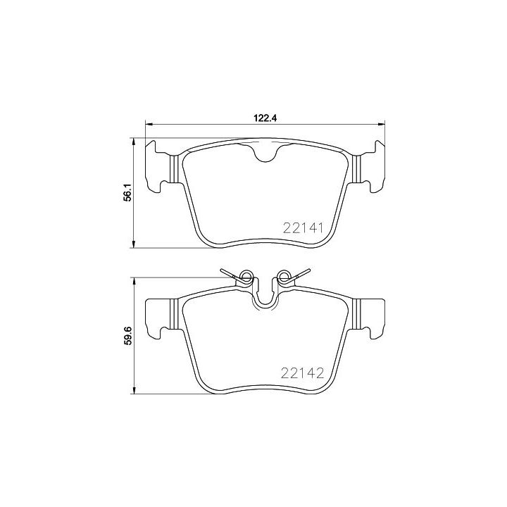 Stabdžių trinkelių rinkinys, diskinis stabdys BREMBO P 86 029