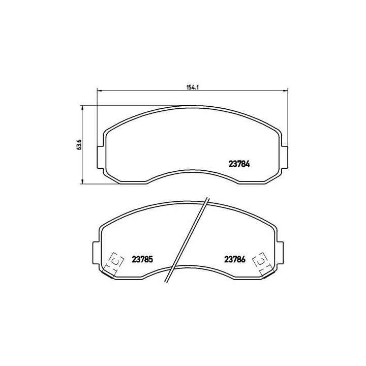 Stabdžių trinkelių rinkinys, diskinis stabdys BREMBO P 99 003