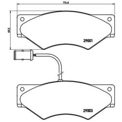 Stabdžių trinkelių rinkinys, diskinis stabdys BREMBO P A6 007
