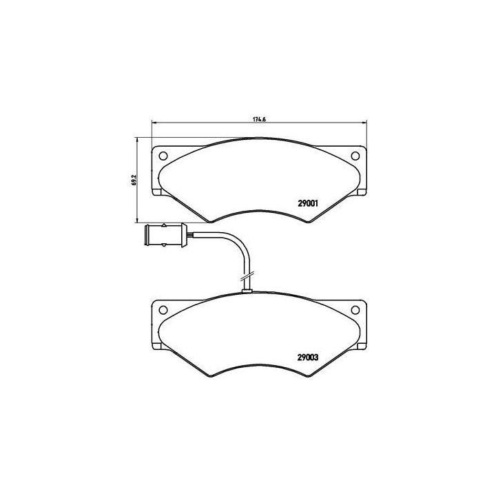 Stabdžių trinkelių rinkinys, diskinis stabdys BREMBO P A6 007
