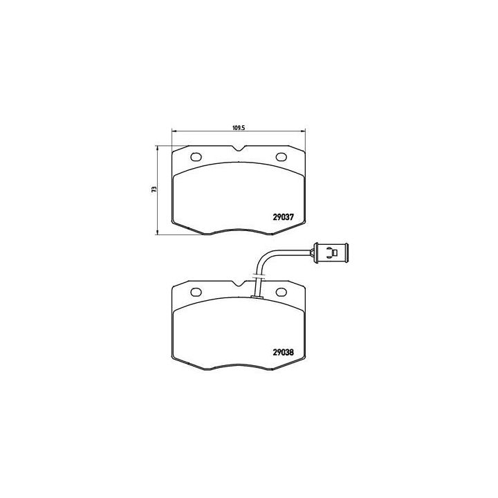 Stabdžių trinkelių rinkinys, diskinis stabdys BREMBO P A6 014