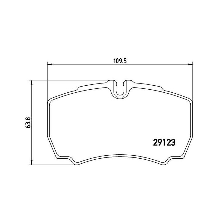 Stabdžių trinkelių rinkinys, diskinis stabdys BREMBO P A6 023