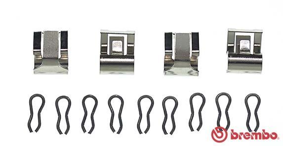 Priedų komplektas, diskinių stabdžių trinkelės BREMBO A 02 203