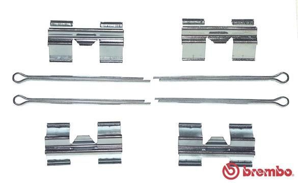 Priedų komplektas, diskinių stabdžių trinkelės BREMBO A 02 257