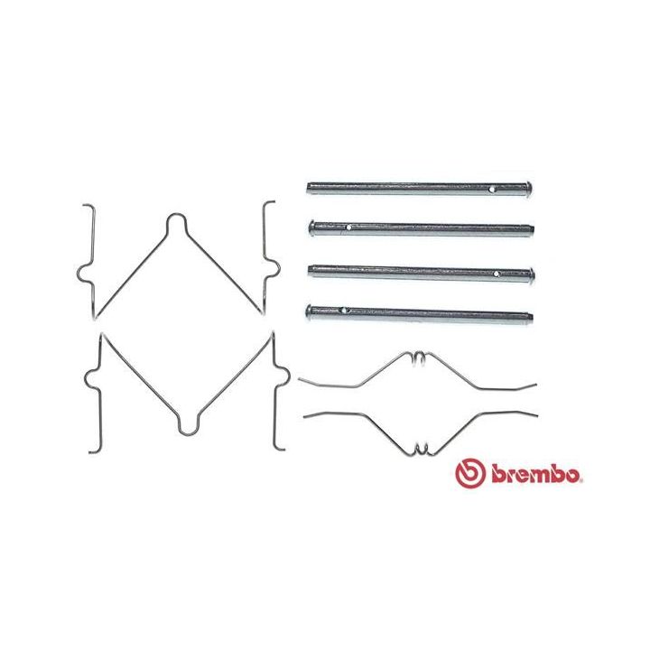 Priedų komplektas, diskinių stabdžių trinkelės BREMBO A 02 263
