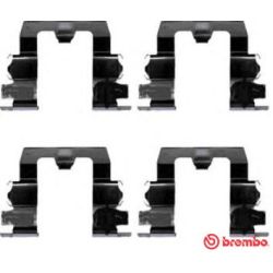 Priedų komplektas, diskinių stabdžių trinkelės BREMBO A 02 265