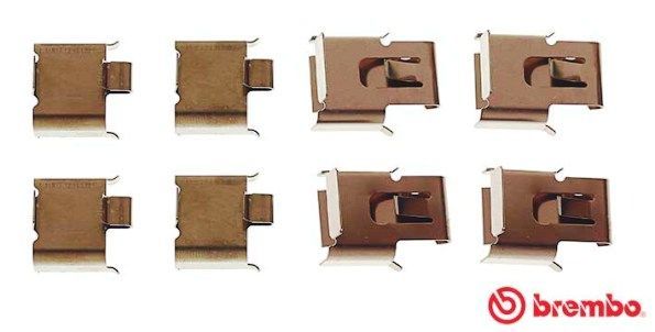 Priedų komplektas, diskinių stabdžių trinkelės BREMBO A 02 284