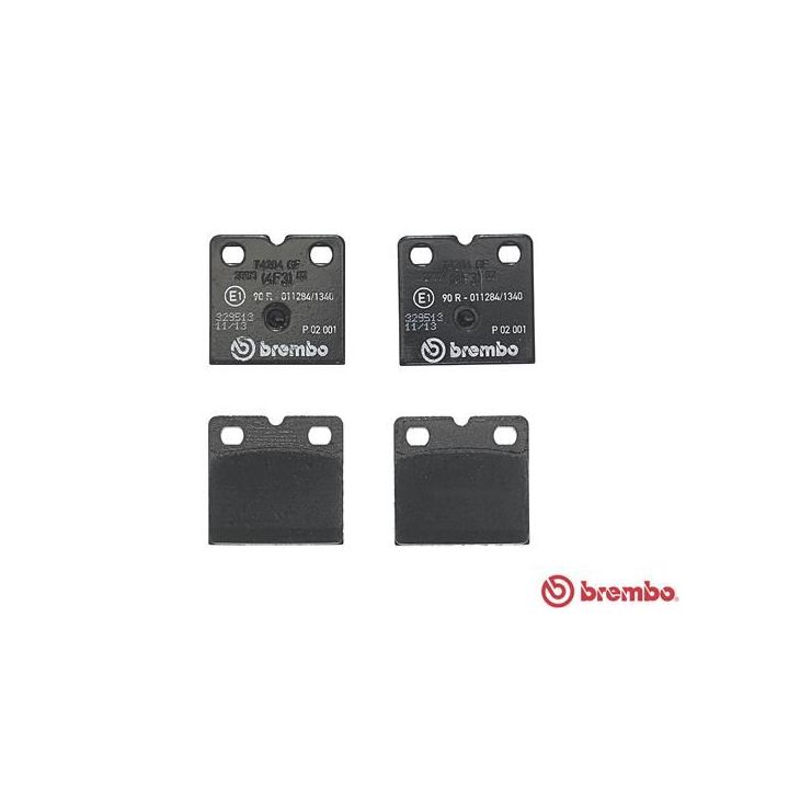 Stabdžių trinkelių rinkinys, stovėjimo stabdys BREMBO P 02 001