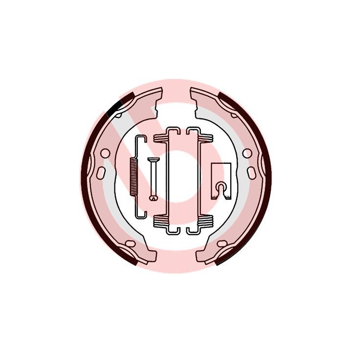 Stabdžių trinkelių komplektas, stovėjimo stabdis BREMBO S 23 579