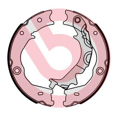 Stabdžių trinkelių komplektas, stovėjimo stabdis BREMBO S 30 540