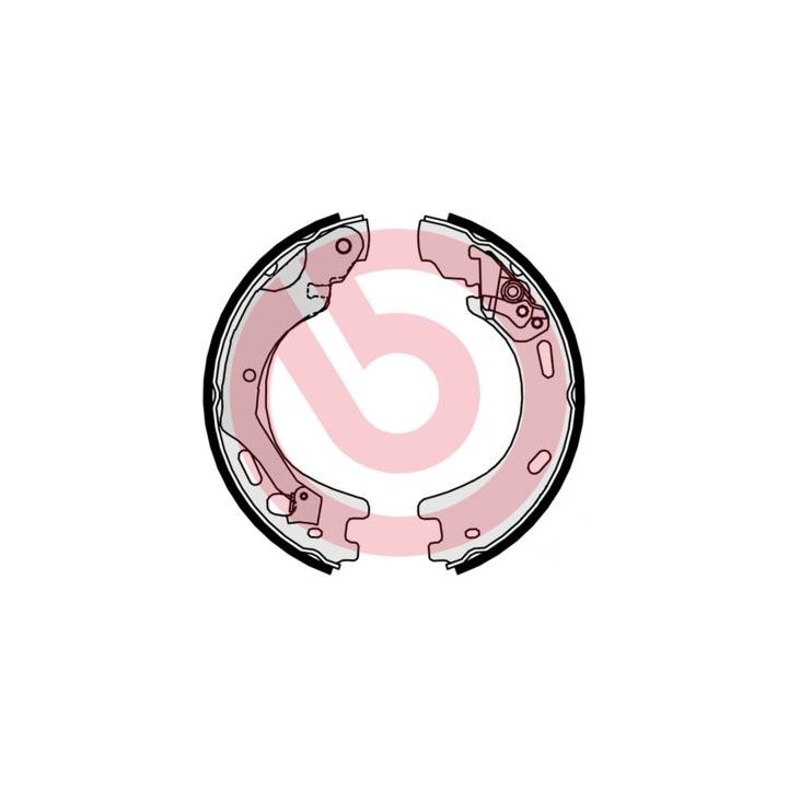 Stabdžių trinkelių komplektas, stovėjimo stabdis BREMBO S 44 509