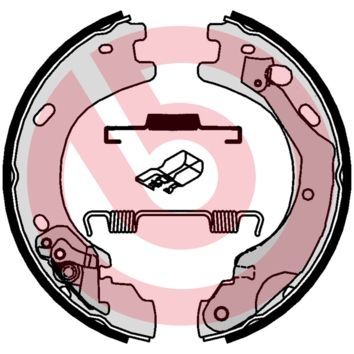 Stabdžių trinkelių komplektas, stovėjimo stabdis BREMBO S 44 510