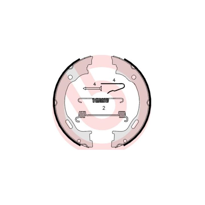 Stabdžių trinkelių komplektas, stovėjimo stabdis BREMBO S 50 515