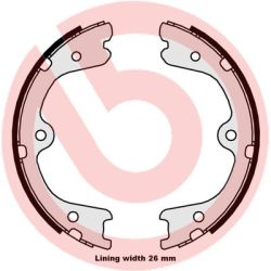 Stabdžių trinkelių komplektas, stovėjimo stabdis BREMBO S 56 546