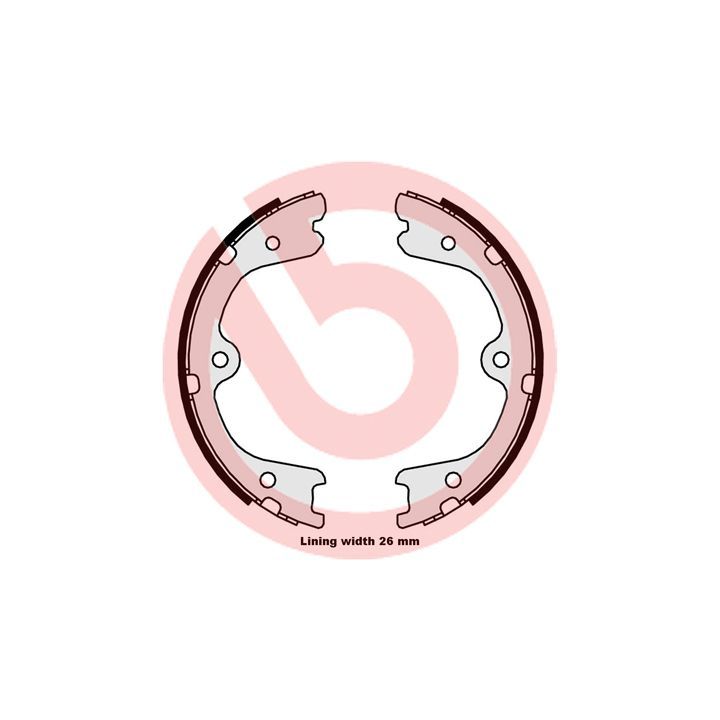 Stabdžių trinkelių komplektas, stovėjimo stabdis BREMBO S 56 546