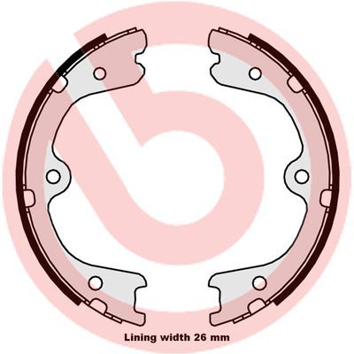 Stabdžių trinkelių komplektas, stovėjimo stabdis BREMBO S 56 546