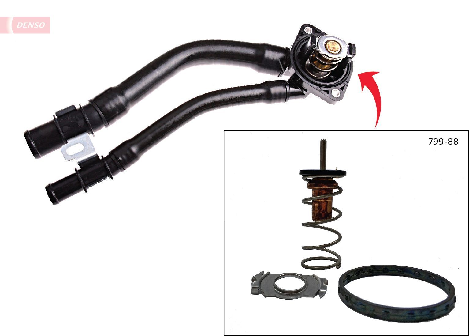 Termostatas, aušinimo skystis DENSO DTM88799