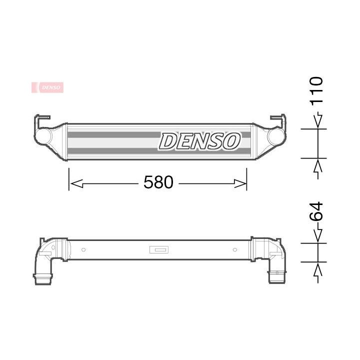 Tarpinis suslėgto oro aušintuvas, kompresorius DENSO DIT06002