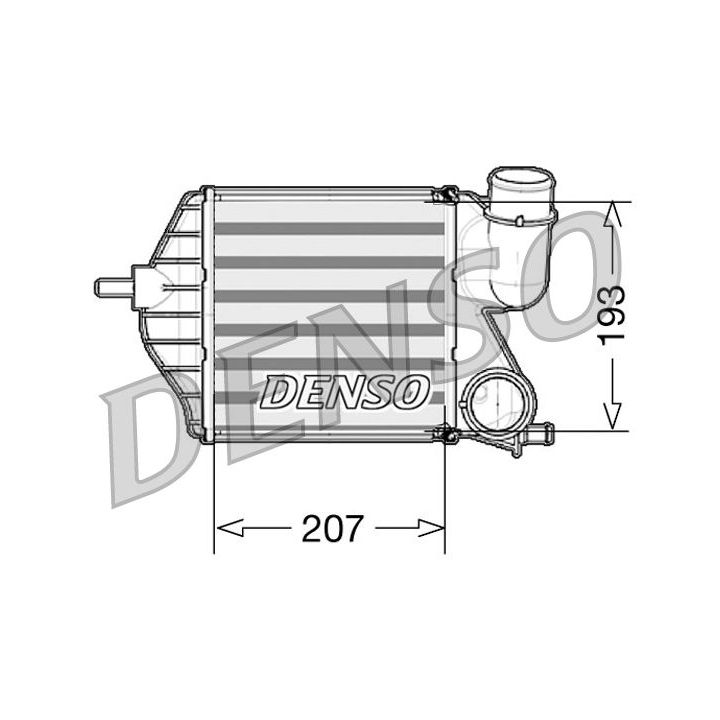 Tarpinis suslėgto oro aušintuvas, kompresorius DENSO DIT09102