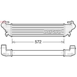 Tarpinis suslėgto oro aušintuvas, kompresorius DENSO DIT09114