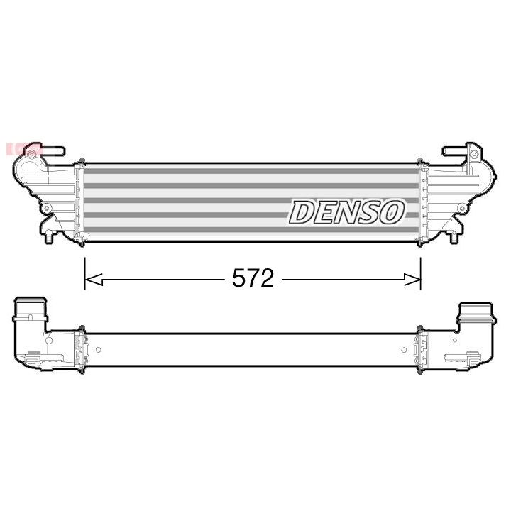 Tarpinis suslėgto oro aušintuvas, kompresorius DENSO DIT09114