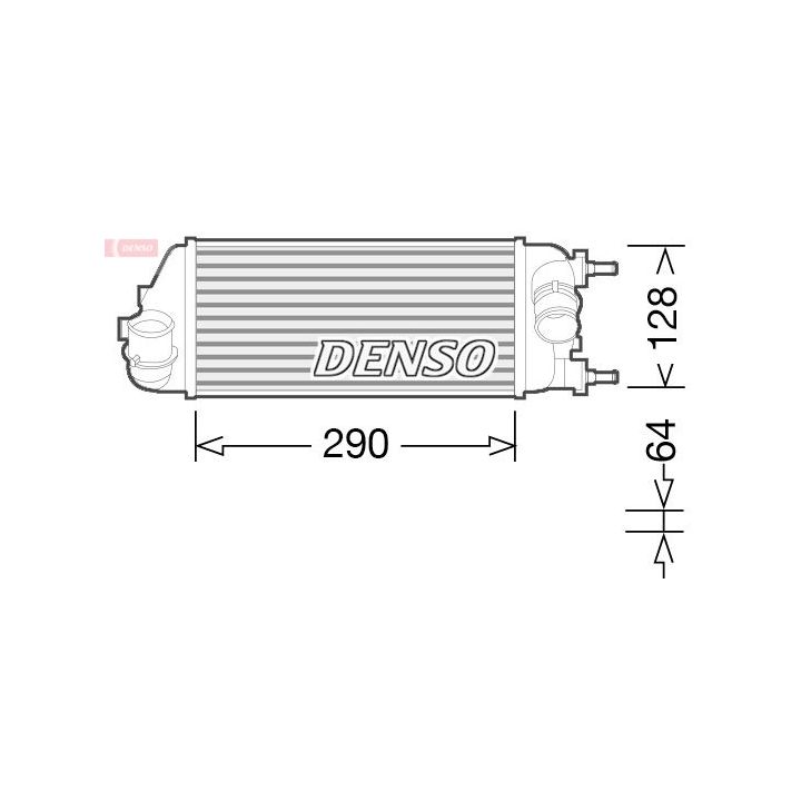 Tarpinis suslėgto oro aušintuvas, kompresorius DENSO DIT09115