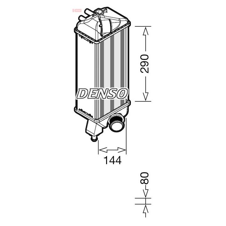 Tarpinis suslėgto oro aušintuvas, kompresorius DENSO DIT09116