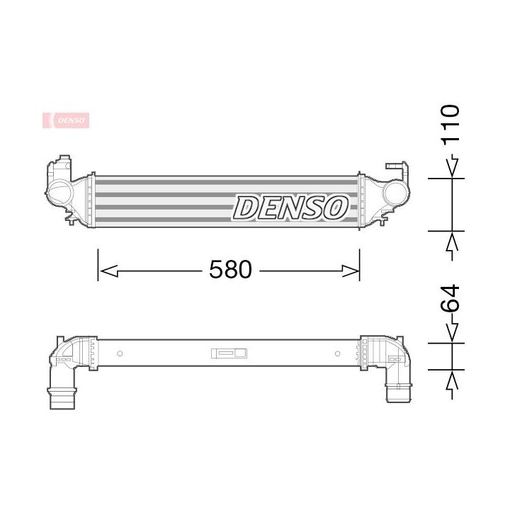 Tarpinis suslėgto oro aušintuvas, kompresorius DENSO DIT09117