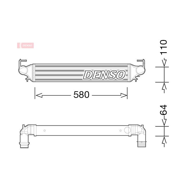 Tarpinis suslėgto oro aušintuvas, kompresorius DENSO DIT09118