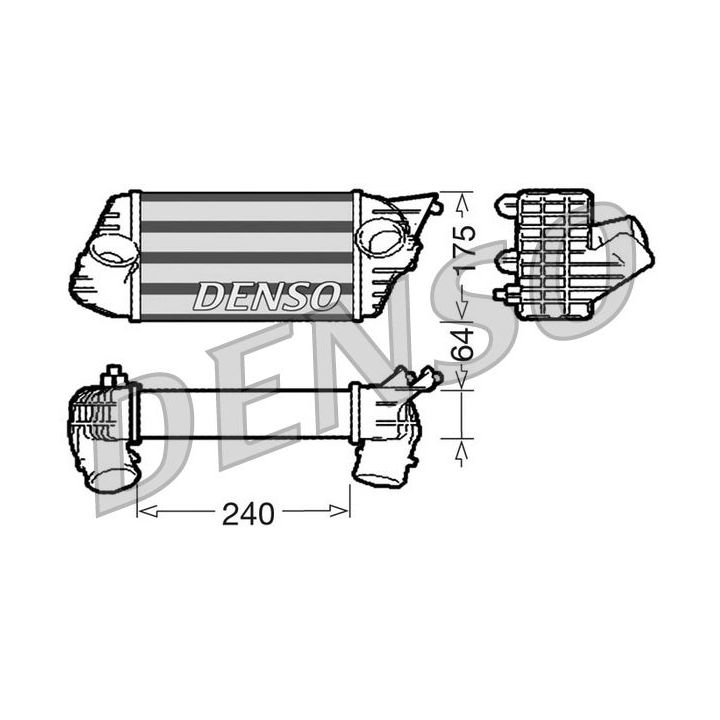 Tarpinis suslėgto oro aušintuvas, kompresorius DENSO DIT09120