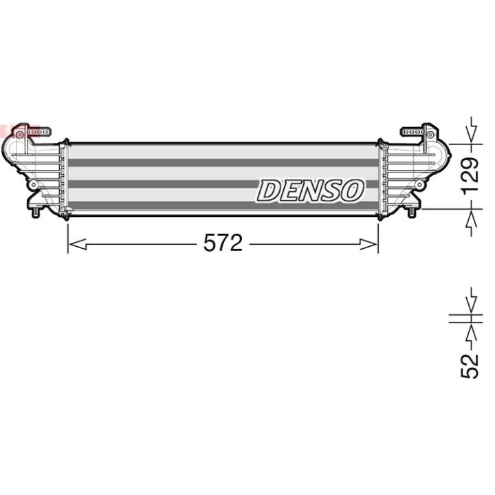Tarpinis suslėgto oro aušintuvas, kompresorius DENSO DIT09121