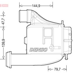 Tarpinis suslėgto oro aušintuvas, kompresorius DENSO DIT12006