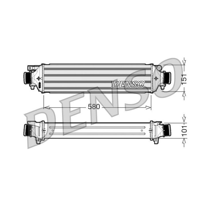 Tarpinis suslėgto oro aušintuvas, kompresorius DENSO DIT13002