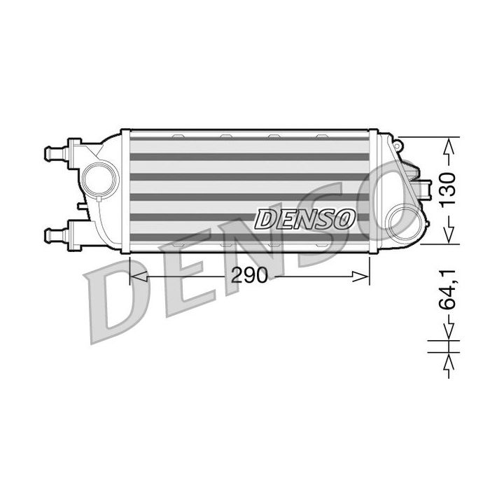 Tarpinis suslėgto oro aušintuvas, kompresorius DENSO DIT13003