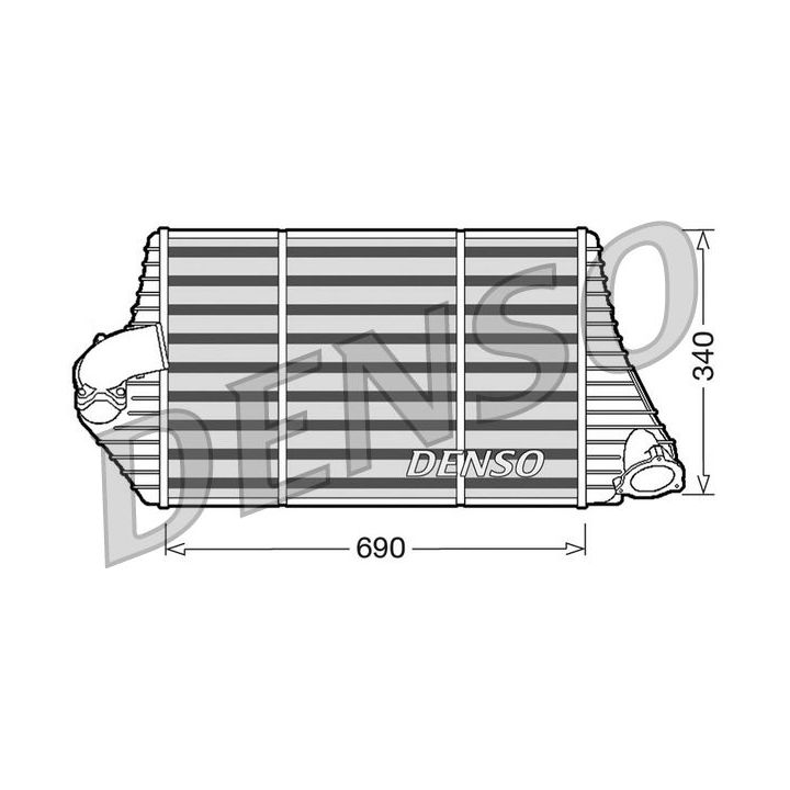Tarpinis suslėgto oro aušintuvas, kompresorius DENSO DIT23001
