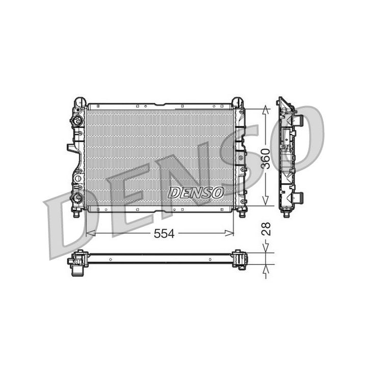 Radiatorius, variklio aušinimas DENSO DRM01003