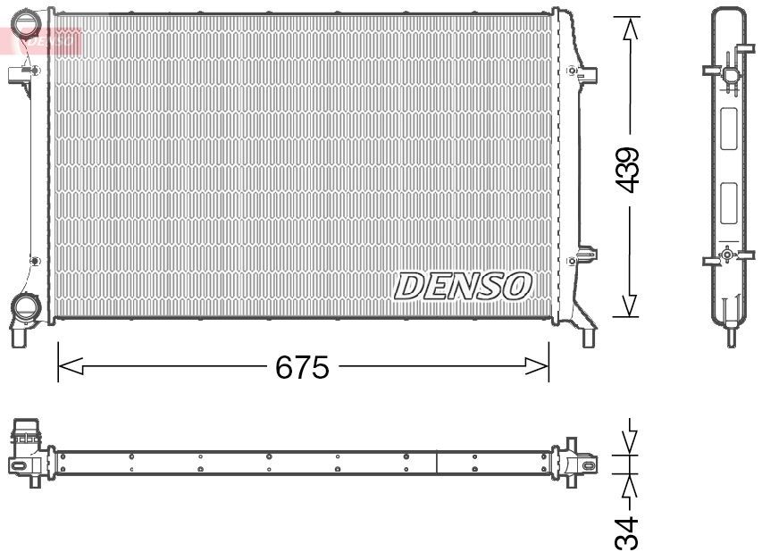 Radiatorius, variklio aušinimas DENSO DRM02027