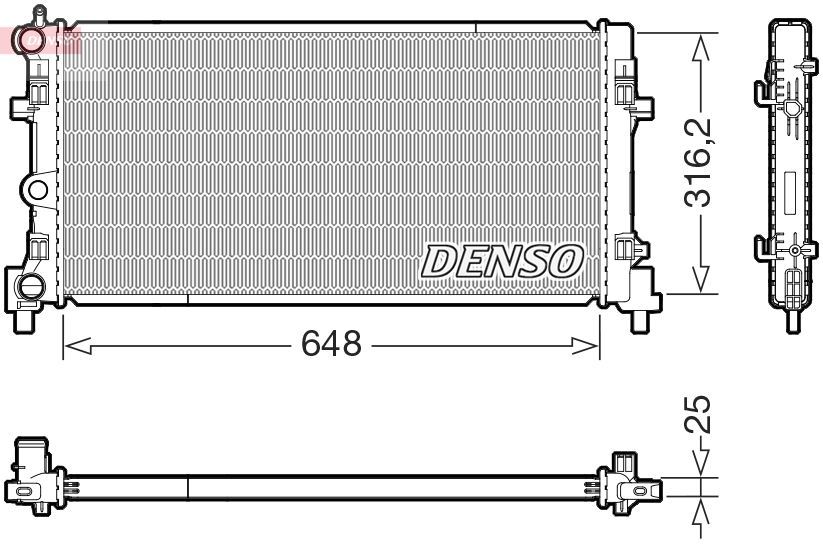 Radiatorius, variklio aušinimas DENSO DRM02045
