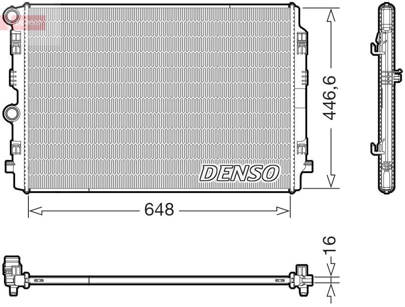 Radiatorius, variklio aušinimas DENSO DRM02050