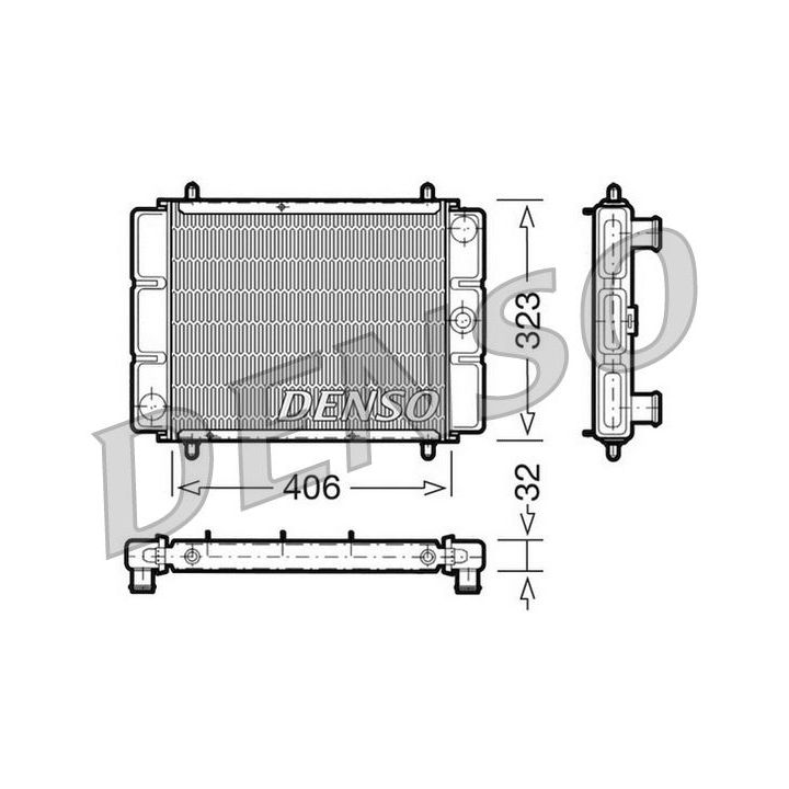 Radiatorius, variklio aušinimas DENSO DRM03001
