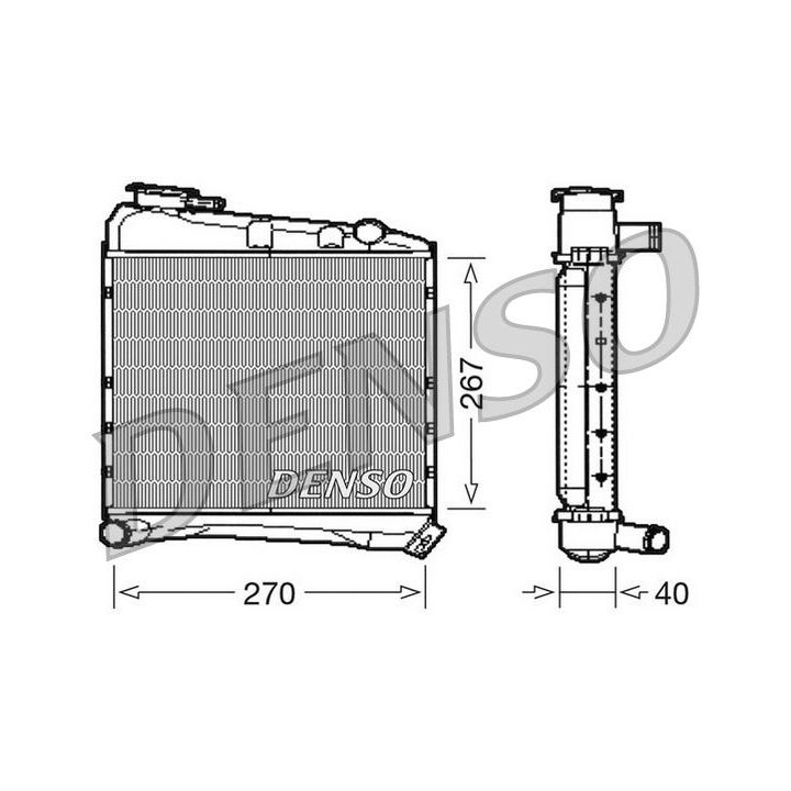Radiatorius, variklio aušinimas DENSO DRM03020