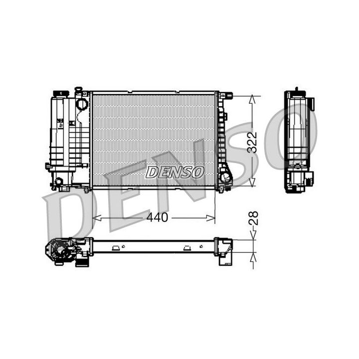 Radiatorius, variklio aušinimas DENSO DRM05042